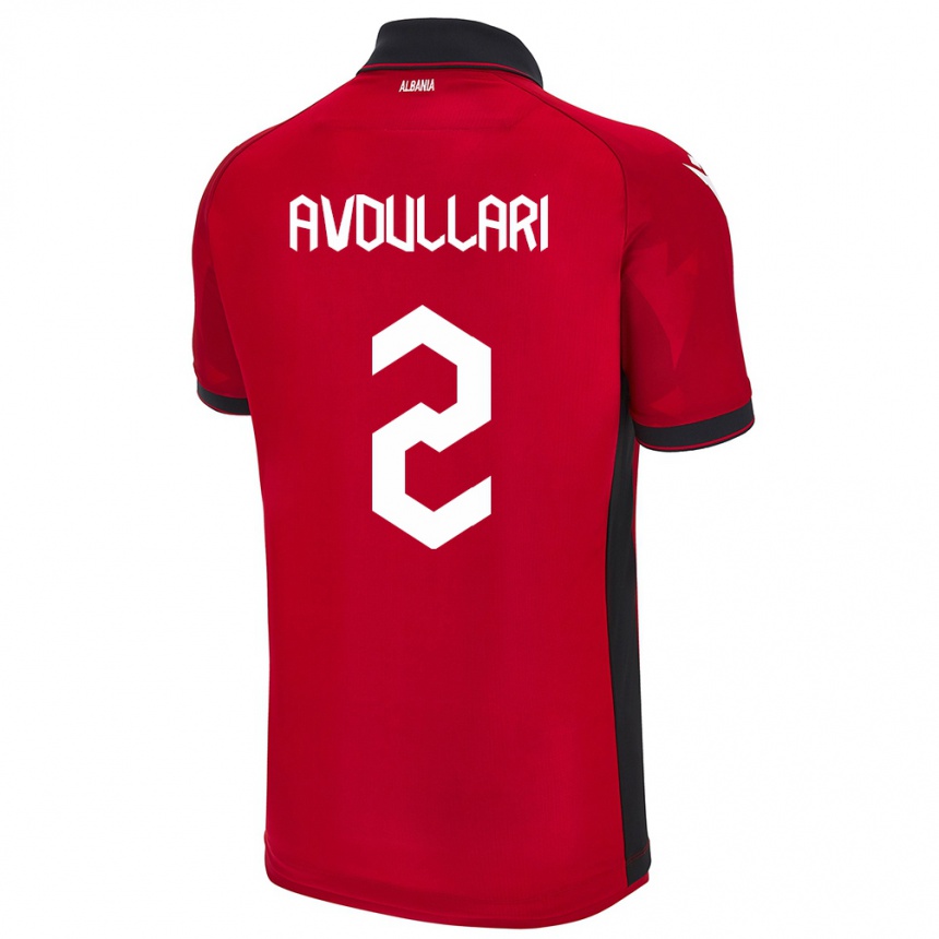 Niño Fútbol Camiseta Albania Davide Avdullari #2 Rojo 1ª Equipación 24-26 México