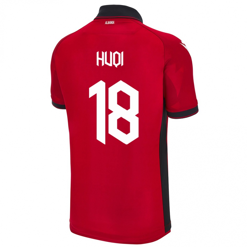 Niño Fútbol Camiseta Albania Mattia Huqi #18 Rojo 1ª Equipación 24-26 México