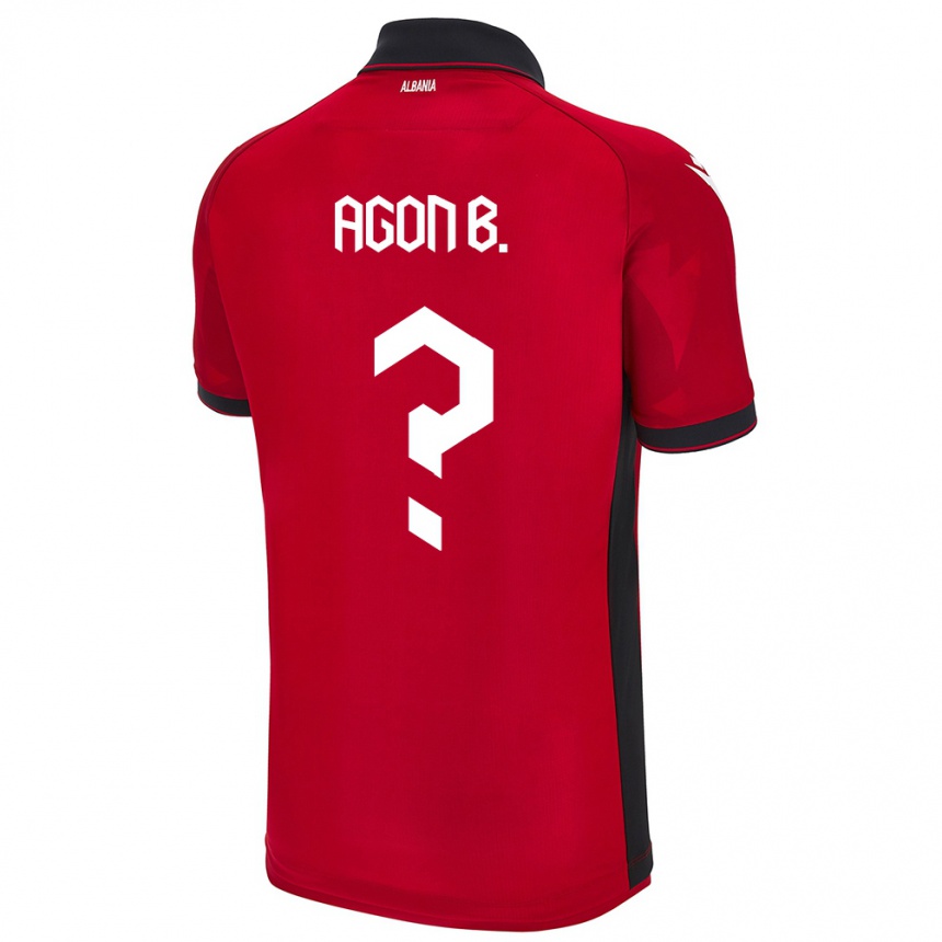 Niño Fútbol Camiseta Albania Agon Bajrami #0 Rojo 1ª Equipación 24-26 México
