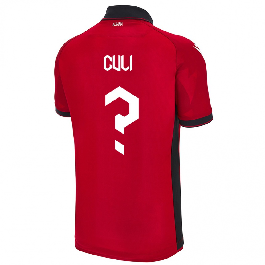 Niño Fútbol Camiseta Albania Daniel Culi #0 Rojo 1ª Equipación 24-26 México