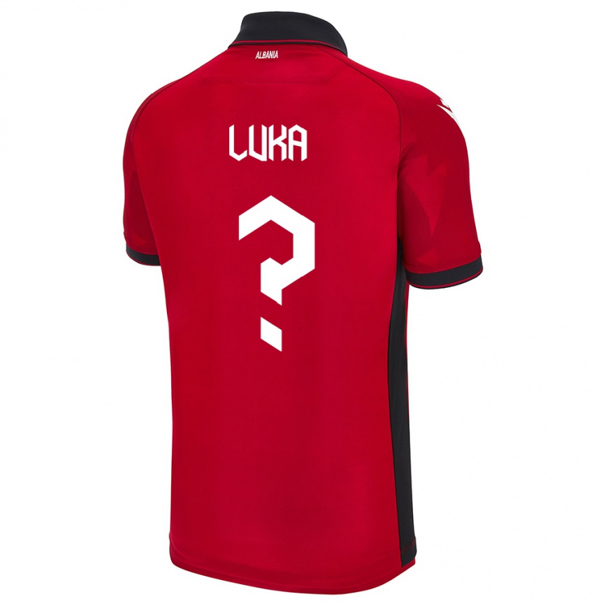 Niño Fútbol Camiseta Albania Majkol Luka #0 Rojo 1ª Equipación 24-26 México