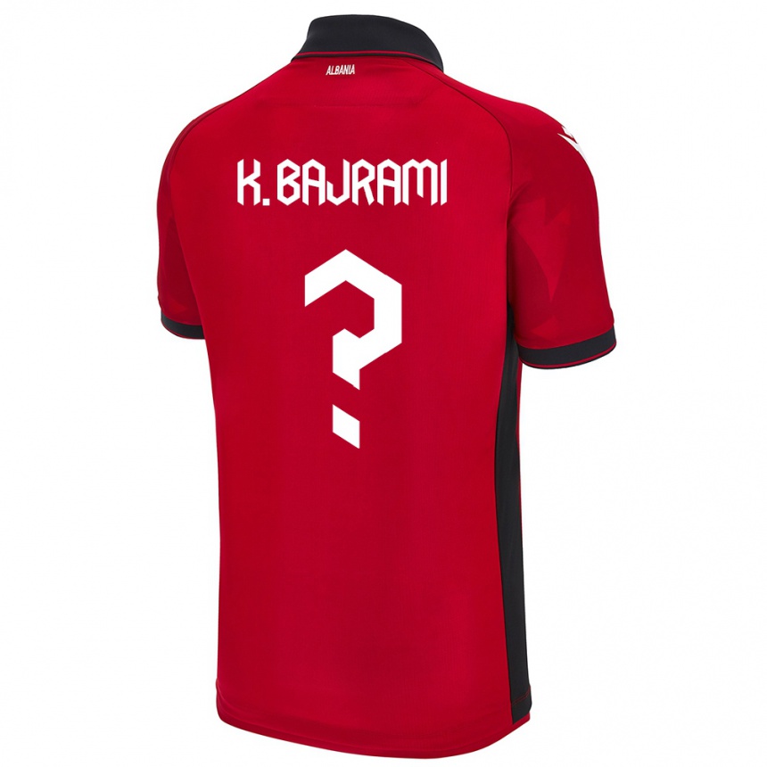 Niño Fútbol Camiseta Albania Klevi Bajrami #0 Rojo 1ª Equipación 24-26 México