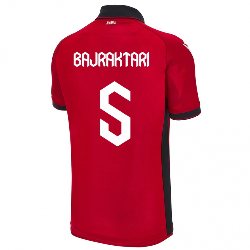 Niño Fútbol Camiseta Albania Arbiona Bajraktari #5 Rojo 1ª Equipación 24-26 México