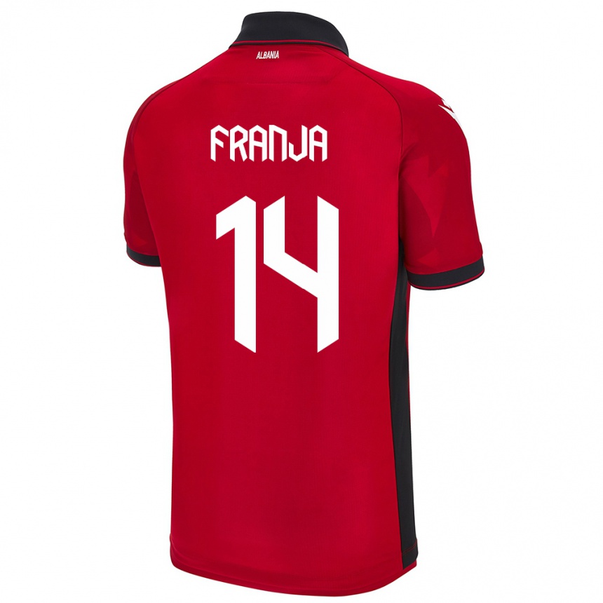 Niño Fútbol Camiseta Albania Ezmiralda Franja #14 Rojo 1ª Equipación 24-26 México