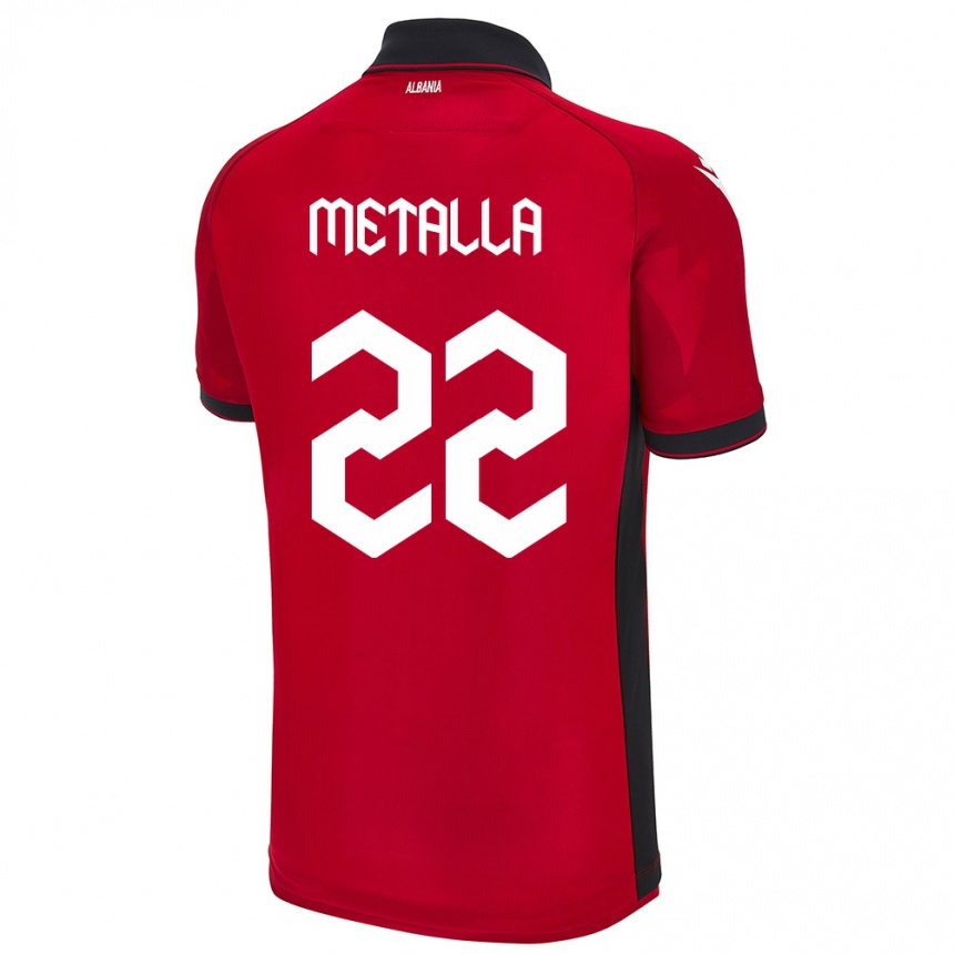 Niño Fútbol Camiseta Albania Mikaela Metalla #22 Rojo 1ª Equipación 24-26 México