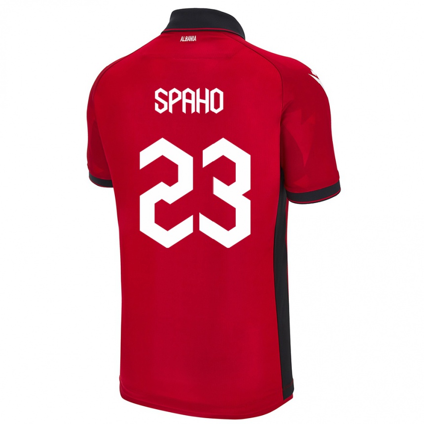 Niño Fútbol Camiseta Albania Klesjana Spaho #23 Rojo 1ª Equipación 24-26 México