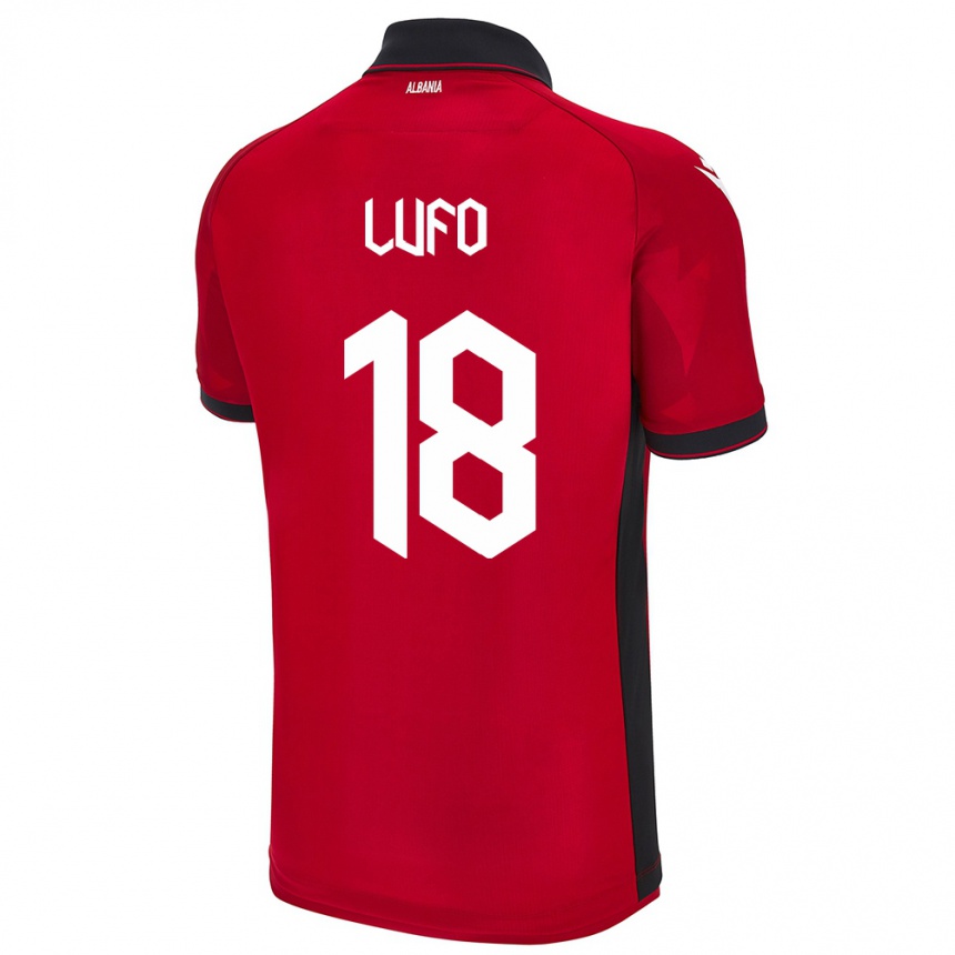 Niño Fútbol Camiseta Albania Esi Lufo #18 Rojo 1ª Equipación 24-26 México