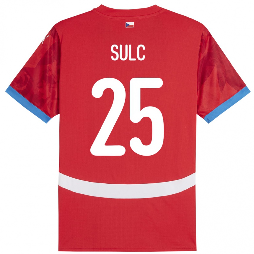 Niño Fútbol Camiseta Chequia Pavel Sulc #25 Rojo 1ª Equipación 24-26 México