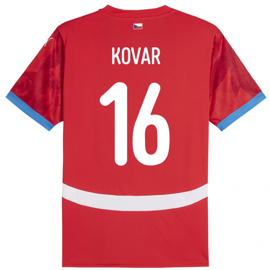 Niño Fútbol Camiseta Chequia Matej Kovar #16 Rojo 1ª Equipación 24-26 México