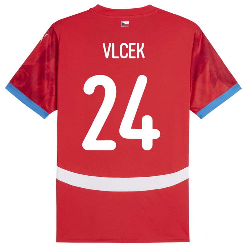 Niño Fútbol Camiseta Chequia Tomas Vlcek #24 Rojo 1ª Equipación 24-26 México