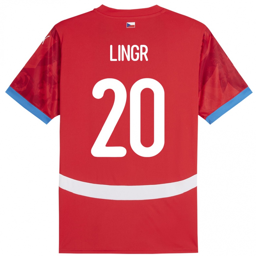 Niño Fútbol Camiseta Chequia Ondrej Lingr #20 Rojo 1ª Equipación 24-26 México