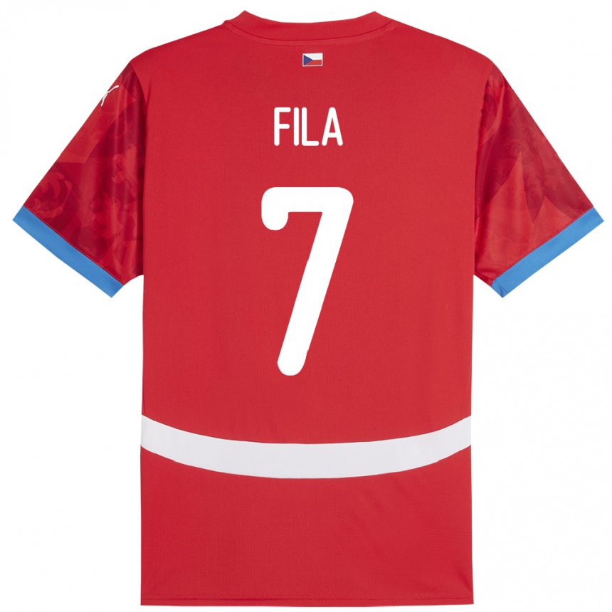 Niño Fútbol Camiseta Chequia Daniel Fila #7 Rojo 1ª Equipación 24-26 México