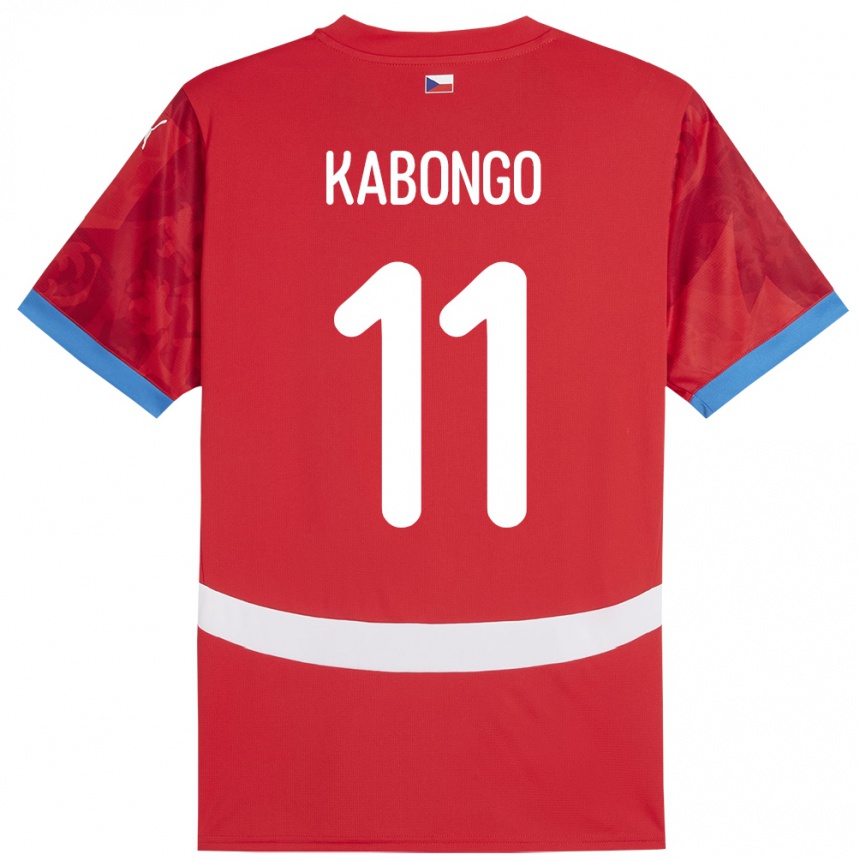 Niño Fútbol Camiseta Chequia Christophe Kabongo #11 Rojo 1ª Equipación 24-26 México