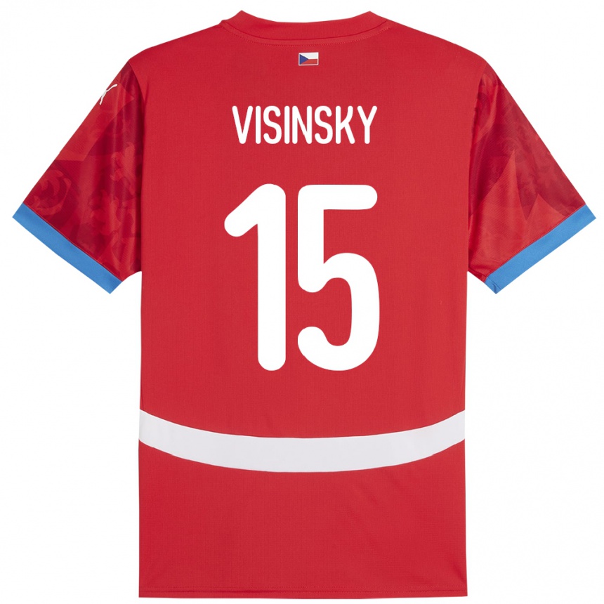 Niño Fútbol Camiseta Chequia Denis Visinsky #15 Rojo 1ª Equipación 24-26 México