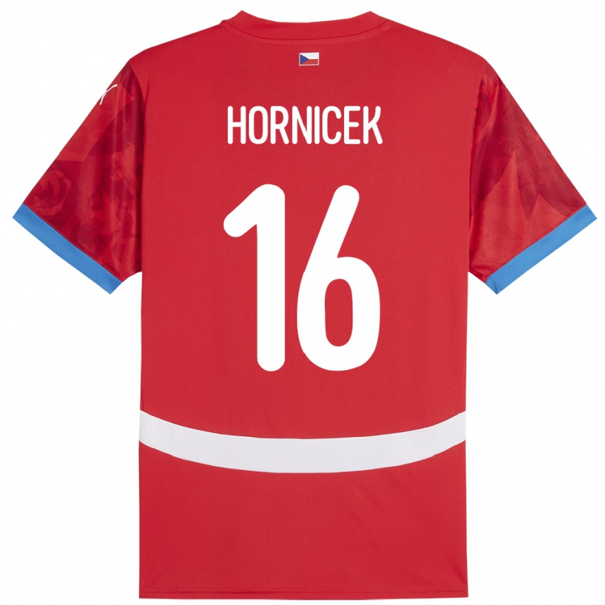 Niño Fútbol Camiseta Chequia Lukas Hornicek #16 Rojo 1ª Equipación 24-26 México