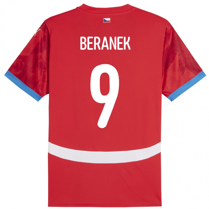 Niño Fútbol Camiseta Chequia Marek Beranek #9 Rojo 1ª Equipación 24-26 México