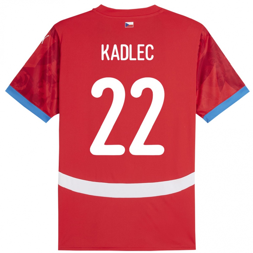 Niño Fútbol Camiseta Chequia Adam Kadlec #22 Rojo 1ª Equipación 24-26 México