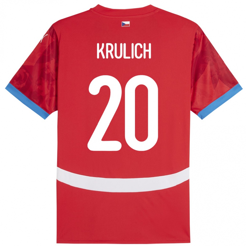 Niño Fútbol Camiseta Chequia Matous Krulich #20 Rojo 1ª Equipación 24-26 México