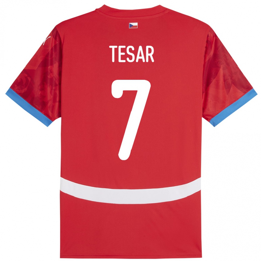 Niño Fútbol Camiseta Chequia Simon Tesar #7 Rojo 1ª Equipación 24-26 México