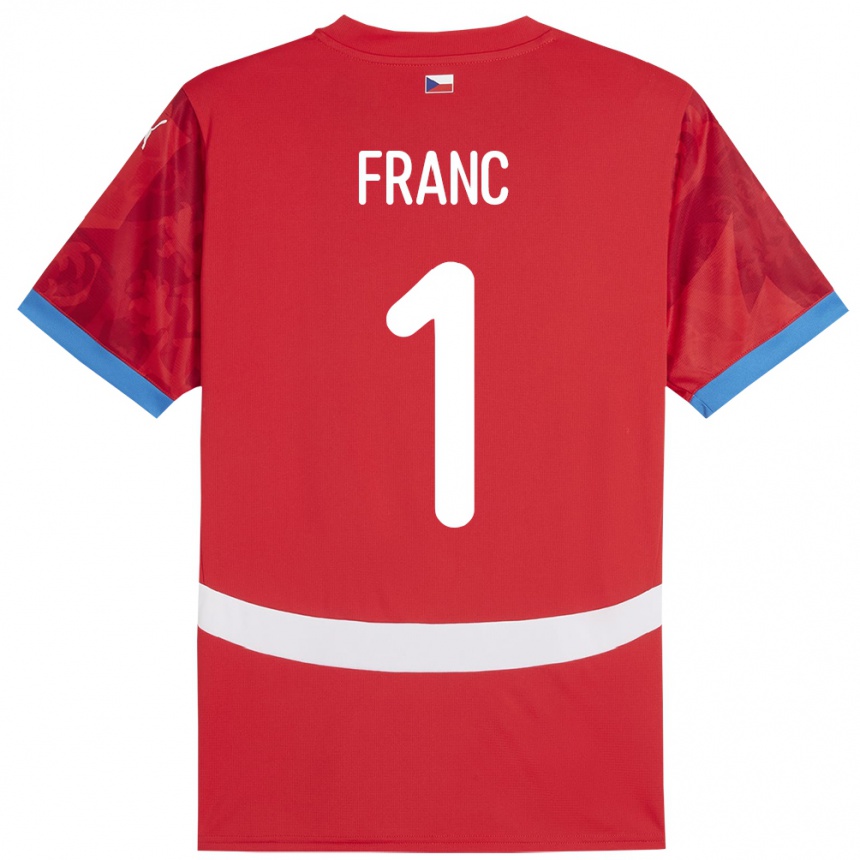 Niño Fútbol Camiseta Chequia Lukas Franc #1 Rojo 1ª Equipación 24-26 México