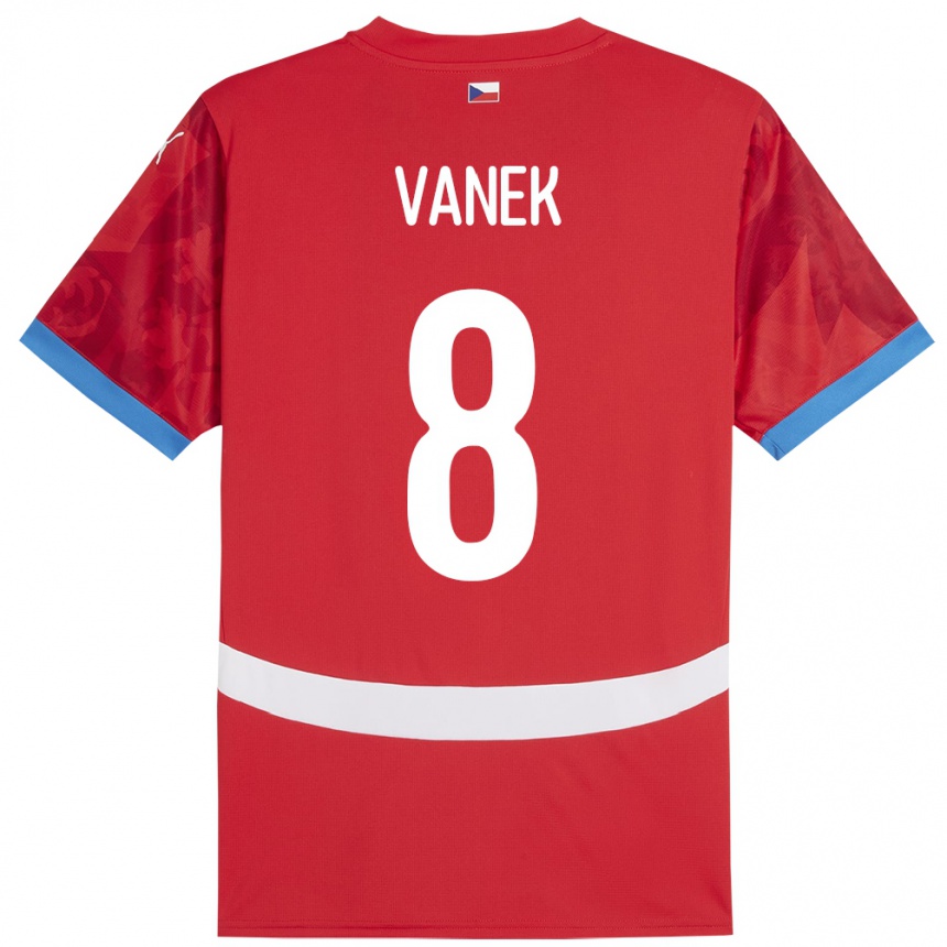 Niño Fútbol Camiseta Chequia Lukas Vanek #8 Rojo 1ª Equipación 24-26 México