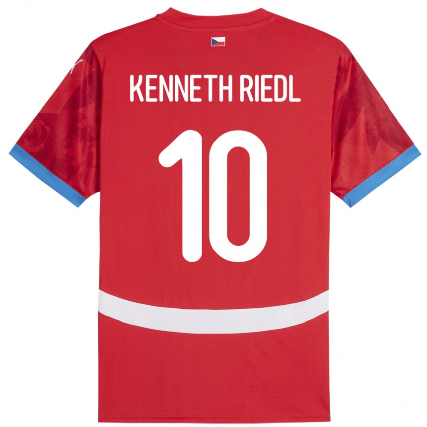 Niño Fútbol Camiseta Chequia Victor Kenneth Riedl #10 Rojo 1ª Equipación 24-26 México