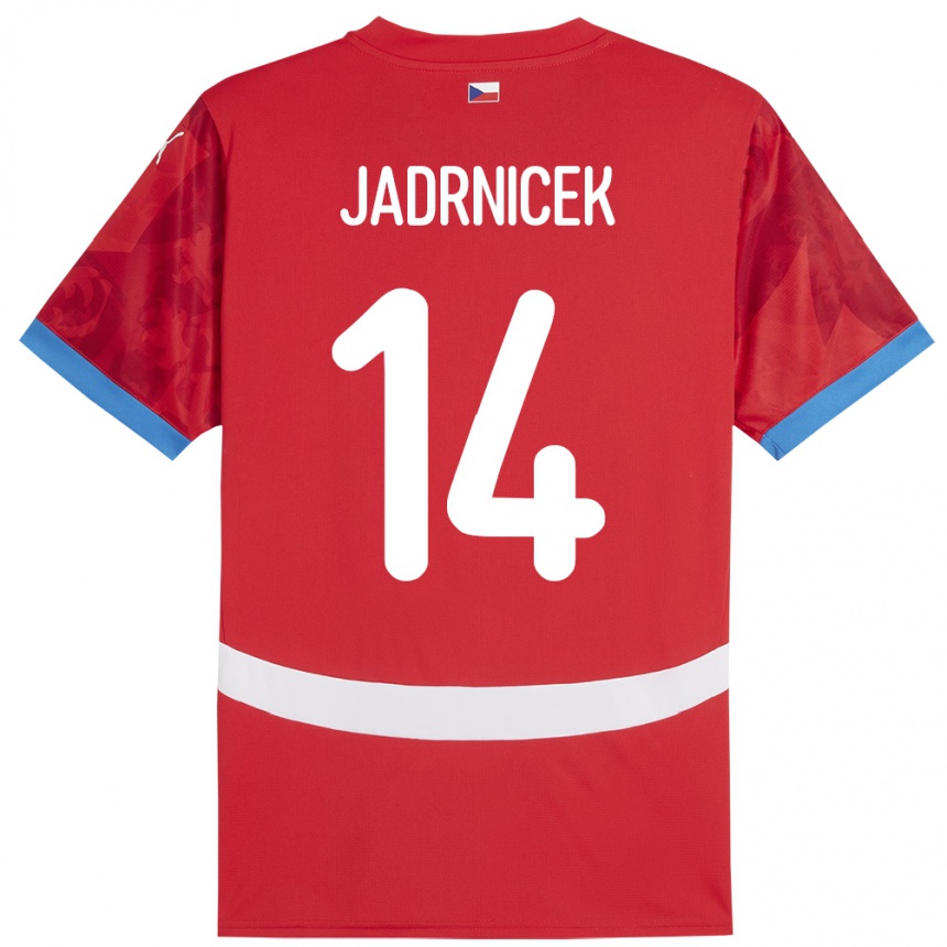 Niño Fútbol Camiseta Chequia Nikola Jadrnicek #14 Rojo 1ª Equipación 24-26 México