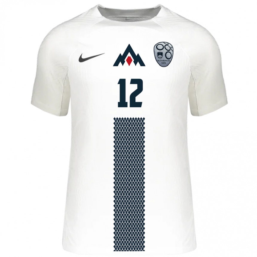 Niño Fútbol Camiseta Eslovenia Tanej Handanovic #12 Blanco 1ª Equipación 24-26 México