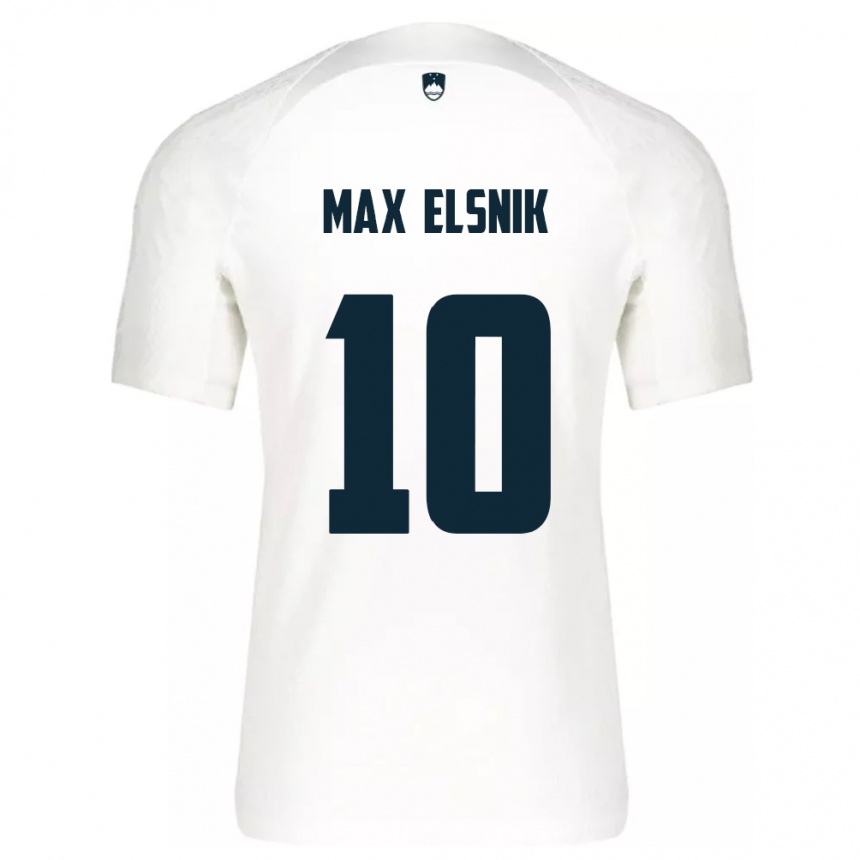 Niño Fútbol Camiseta Eslovenia Timi Max Elsnik #10 Blanco 1ª Equipación 24-26 México