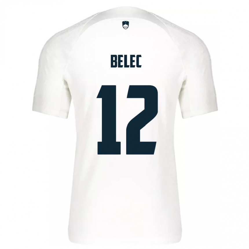 Niño Fútbol Camiseta Eslovenia Vid Belec #12 Blanco 1ª Equipación 24-26 México