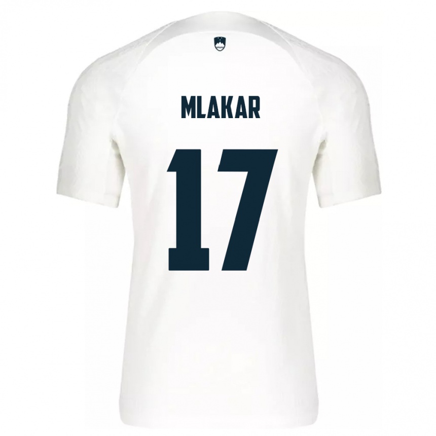 Niño Fútbol Camiseta Eslovenia Jan Mlakar #17 Blanco 1ª Equipación 24-26 México