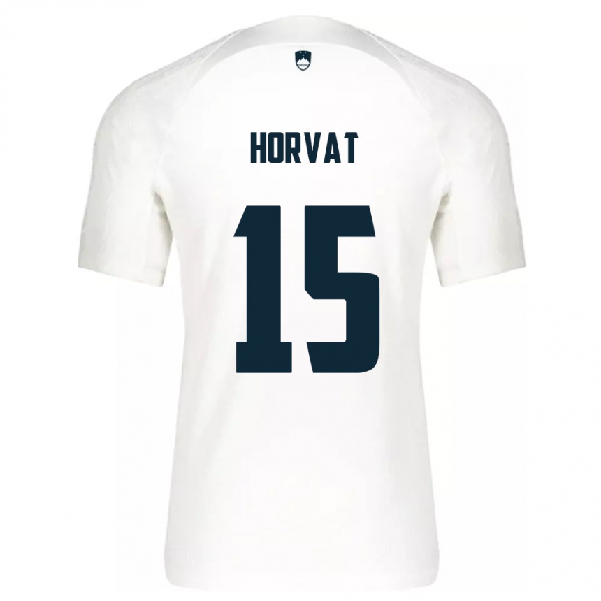 Niño Fútbol Camiseta Eslovenia Tomi Horvat #15 Blanco 1ª Equipación 24-26 México