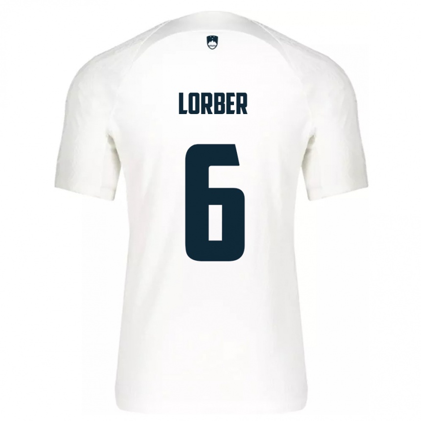 Niño Fútbol Camiseta Eslovenia Marcel Lorber #6 Blanco 1ª Equipación 24-26 México