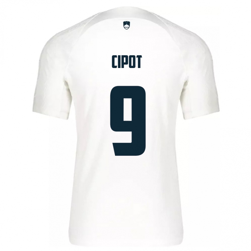 Niño Fútbol Camiseta Eslovenia Tio Cipot #9 Blanco 1ª Equipación 24-26 México