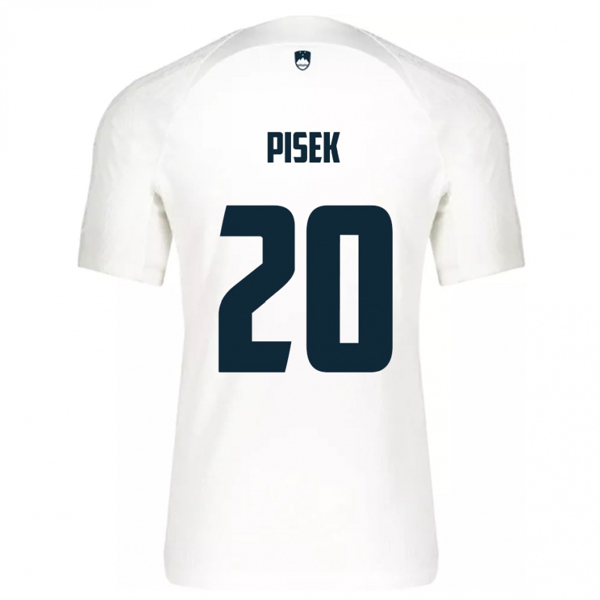 Niño Fútbol Camiseta Eslovenia Jost Pisek #20 Blanco 1ª Equipación 24-26 México