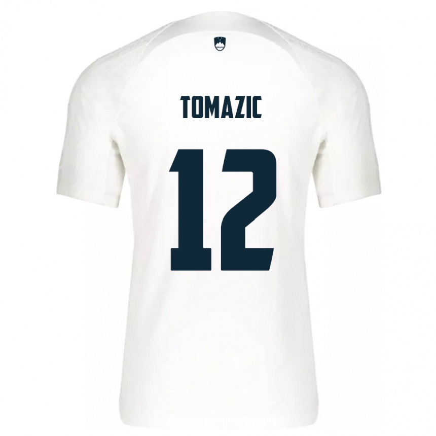 Niño Fútbol Camiseta Eslovenia Lukas Tomazic #12 Blanco 1ª Equipación 24-26 México