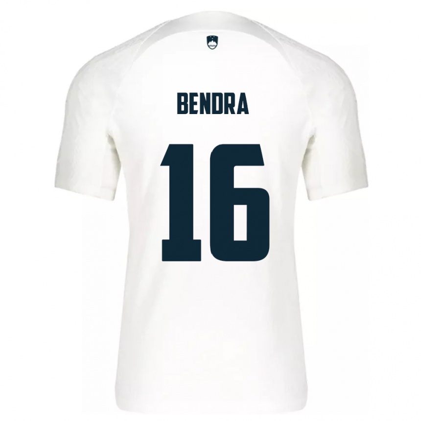 Niño Fútbol Camiseta Eslovenia Kristjan Bendra #16 Blanco 1ª Equipación 24-26 México