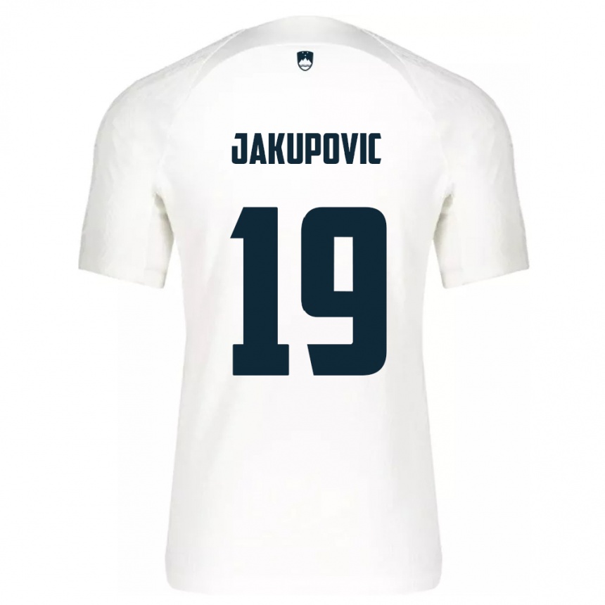 Niño Fútbol Camiseta Eslovenia Aldin Jakupovic #19 Blanco 1ª Equipación 24-26 México