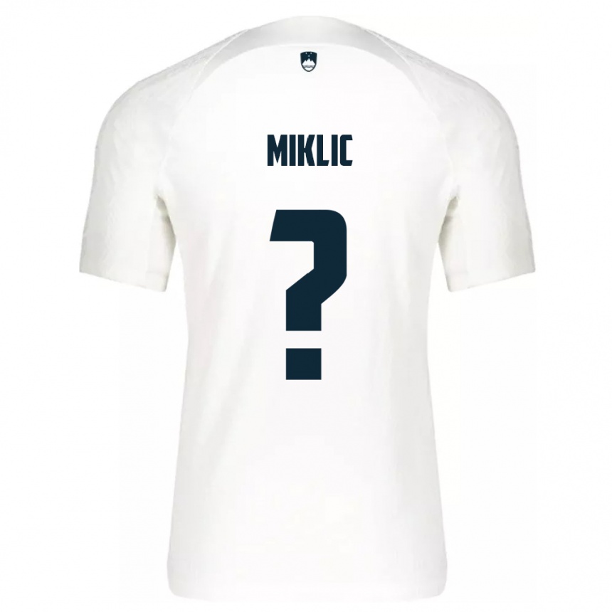 Niño Fútbol Camiseta Eslovenia Andraz Miklic #0 Blanco 1ª Equipación 24-26 México