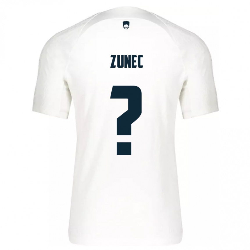 Niño Fútbol Camiseta Eslovenia Bor Zunec #0 Blanco 1ª Equipación 24-26 México