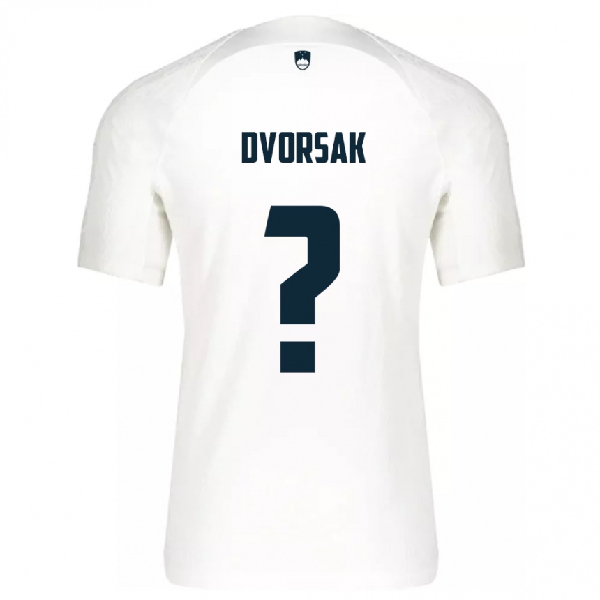 Niño Fútbol Camiseta Eslovenia Matej Dvorsak #0 Blanco 1ª Equipación 24-26 México