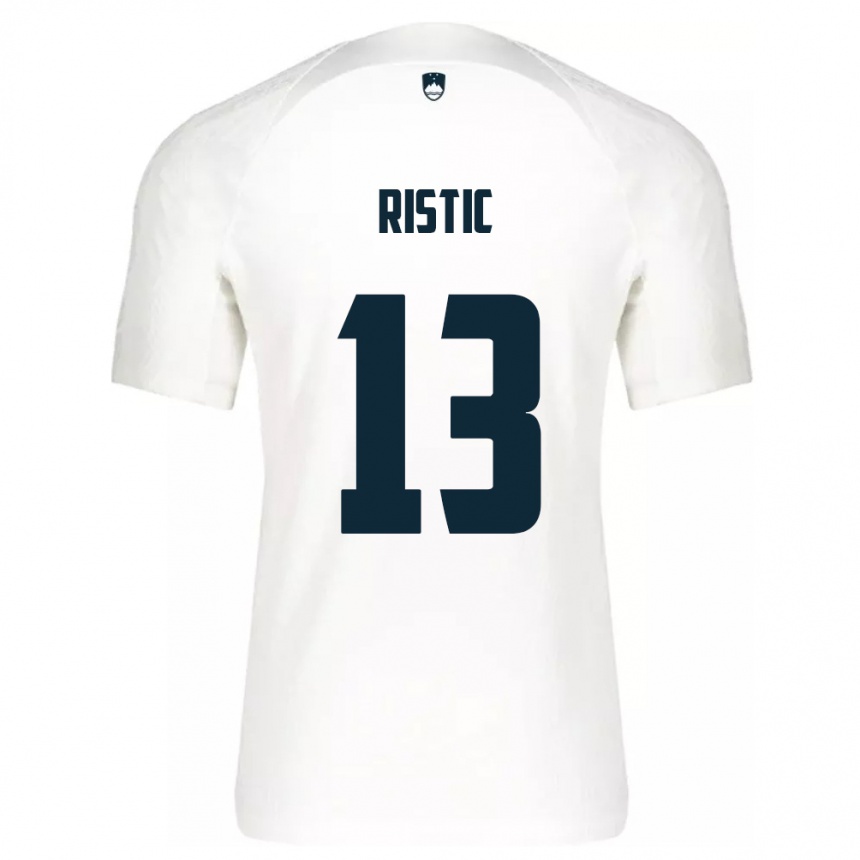 Niño Fútbol Camiseta Eslovenia Aleks Ristic #13 Blanco 1ª Equipación 24-26 México