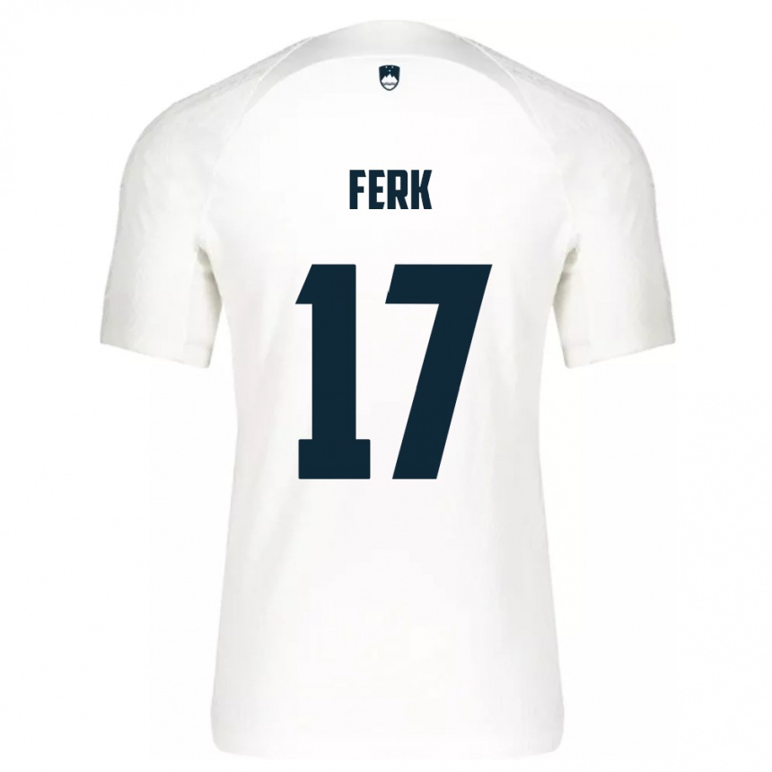 Niño Fútbol Camiseta Eslovenia Matic Ferk #17 Blanco 1ª Equipación 24-26 México