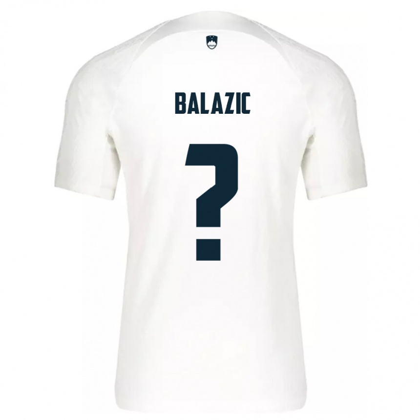 Niño Fútbol Camiseta Eslovenia Jan Balazic #0 Blanco 1ª Equipación 24-26 México