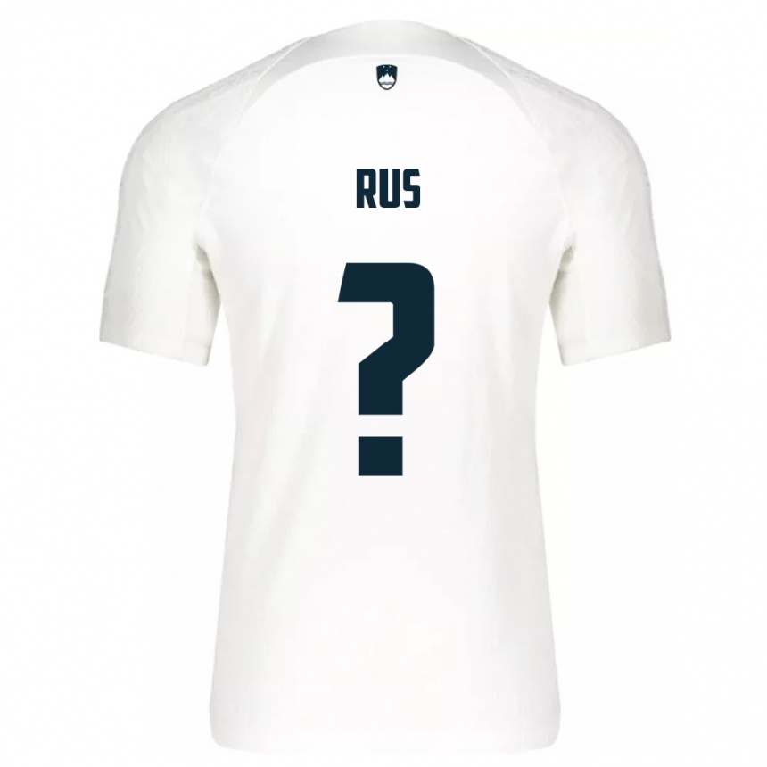 Niño Fútbol Camiseta Eslovenia Luka Rus #0 Blanco 1ª Equipación 24-26 México