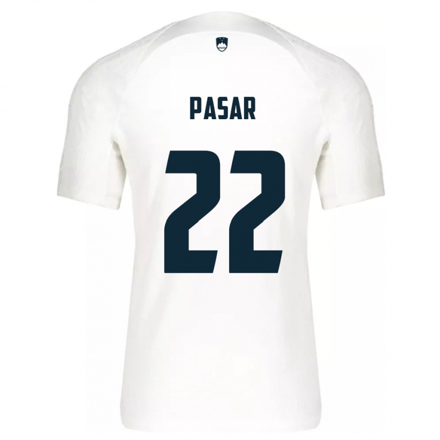 Niño Fútbol Camiseta Eslovenia Melania Pasar #22 Blanco 1ª Equipación 24-26 México