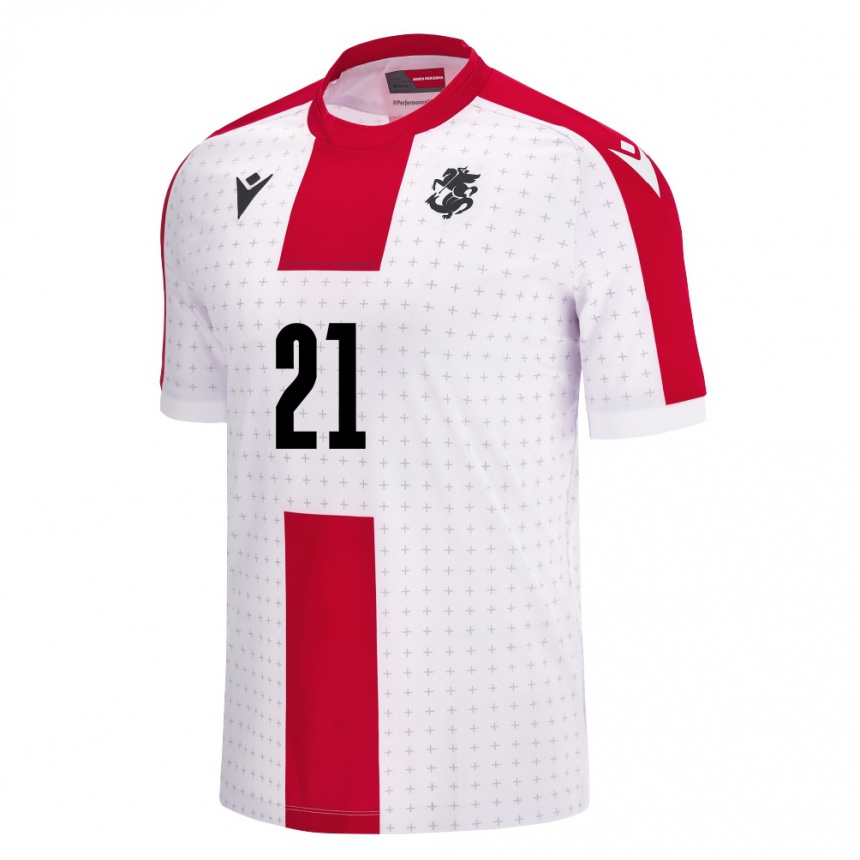 Niño Fútbol Camiseta Georgia Karse #21 Blanco 1ª Equipación 24-26 México