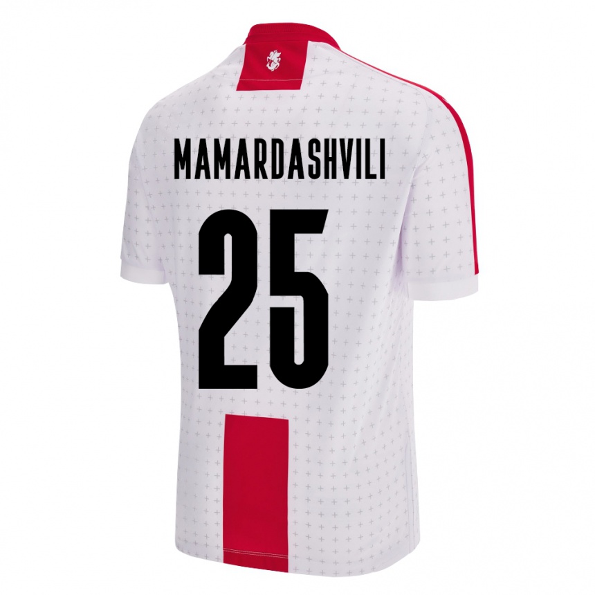 Niño Fútbol Camiseta Georgia Giorgi Mamardashvili #25 Blanco 1ª Equipación 24-26 México