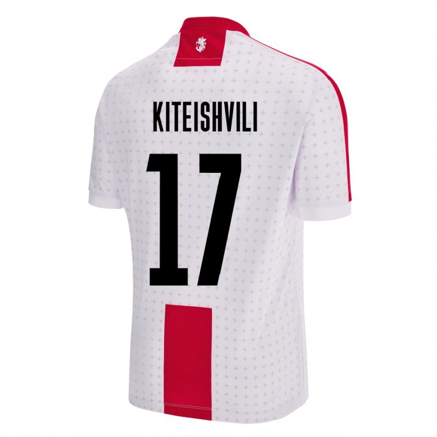 Niño Fútbol Camiseta Georgia Otar Kiteishvili #17 Blanco 1ª Equipación 24-26 México