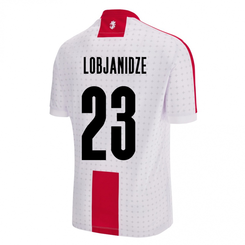 Niño Fútbol Camiseta Georgia Saba Lobjanidze #23 Blanco 1ª Equipación 24-26 México